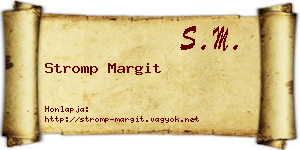 Stromp Margit névjegykártya